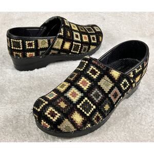 Sanita Clogs Womens Sz 42 EU 11 US Vegan Slip On Comfort Granny Squares Afghan